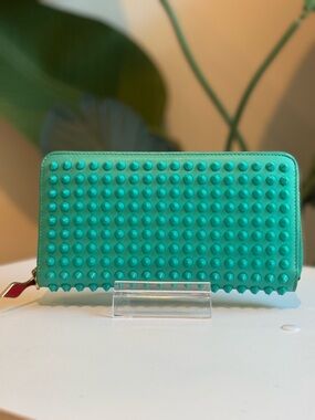 Christian Louboutin ‘Turquoise Zippy Wallet’